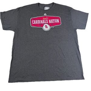 Majestic St Louis Cardinals Cardinal Nation Short Sleeve T-Shirt MLB Men's XL